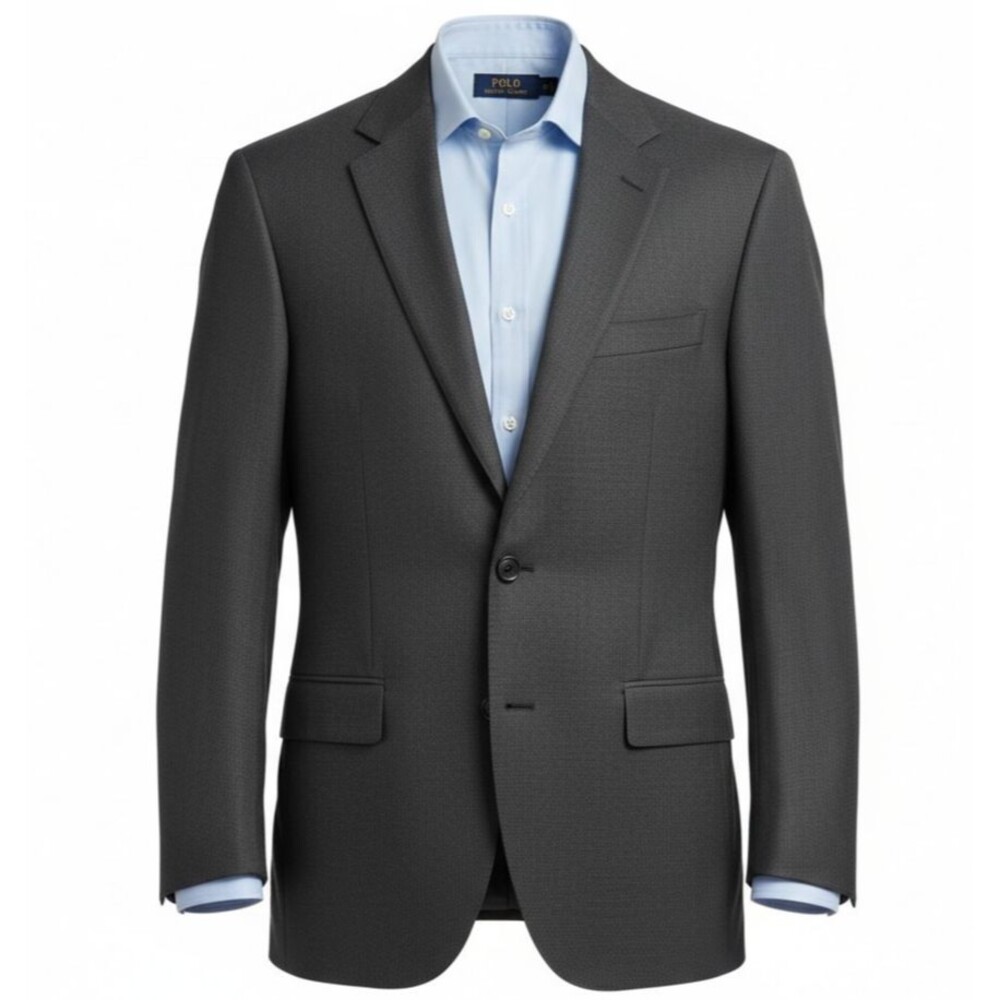 $398 POLO RALPH LAUREN Mens Blazer Sport Coat 2-Button Jacket 46R Wool Blend